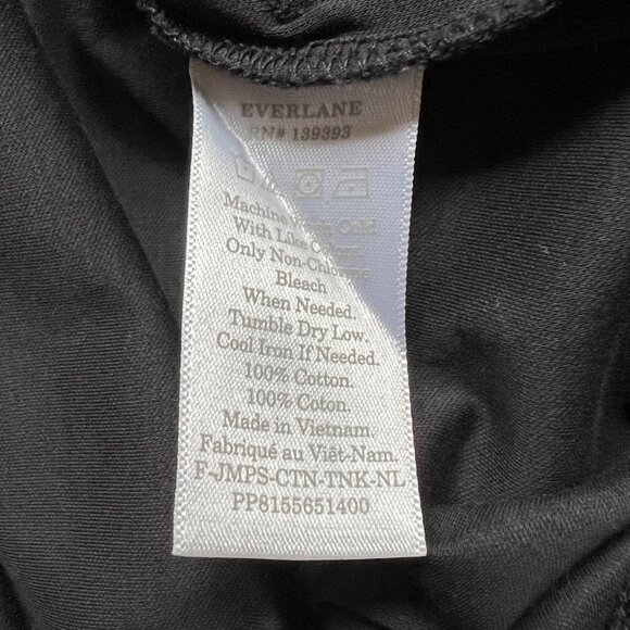 Everlane Size L Black The Luxe Cotton Sleeveless Cropped Wide Leg Jumpsuit - Picture 13 of 16